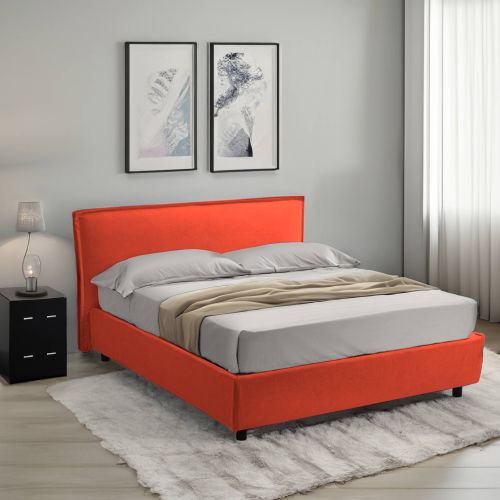 Letto singolo contenitore arancione 100x220cm materasso incluso - Atrelmo