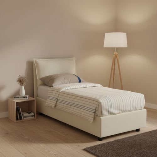 Letto singolo contenitore beige 105x205cm materasso incluso - Animal