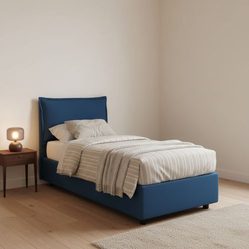 Letto singolo contenitore blu 105x205cm sfoderabile - Animal