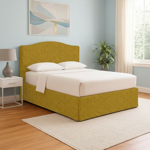 Letto Singolo Giallo Ocra Sfoderabile Contenitore, Dimensione Materasso 90x200 cm - Copparo