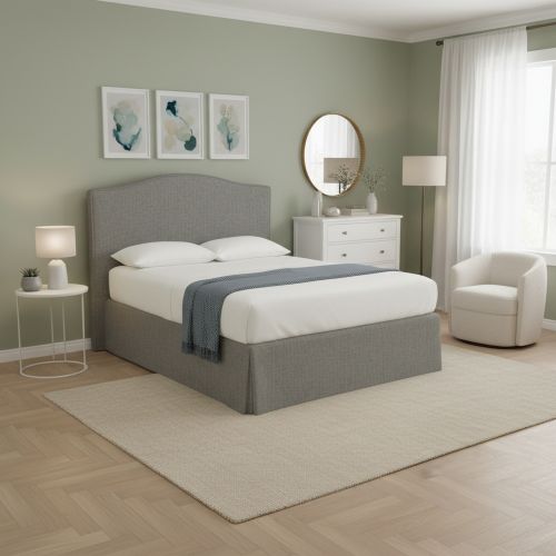 Letto Singolo Grigio Cenere Sfoderabile Contenitore, Dimensione Materasso 90x190 cm - Orvieto