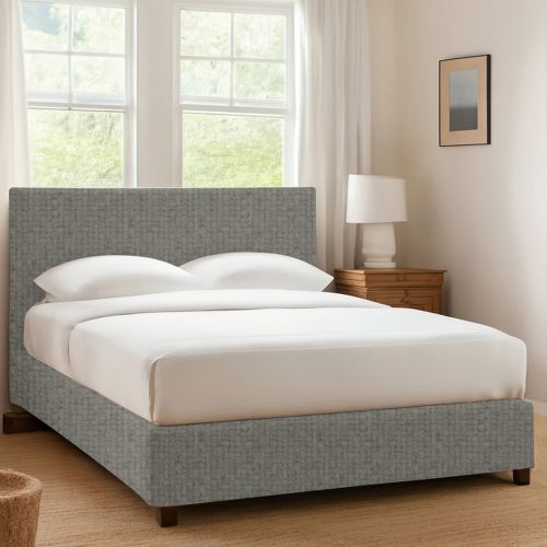 Letto Singolo Grigio Cenere Sfoderabile Contenitore, Dimensione Materasso 90x190 cm - Racines