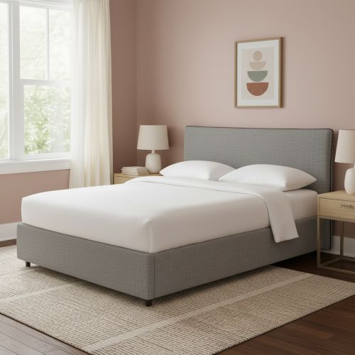 Letto Singolo Grigio Cenere Sfoderabile Contenitore, Dimensione Materasso 90x200 cm - Carbone