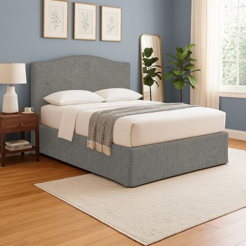 Letto Singolo Grigio Cenere Sfoderabile Contenitore, Dimensione Materasso 90x200 cm - Copparo