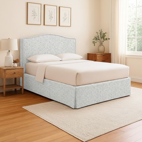 Letto Singolo Grigio Chiaro Sfoderabile Contenitore, Dimensione Materasso 90x190 cm - Orvieto