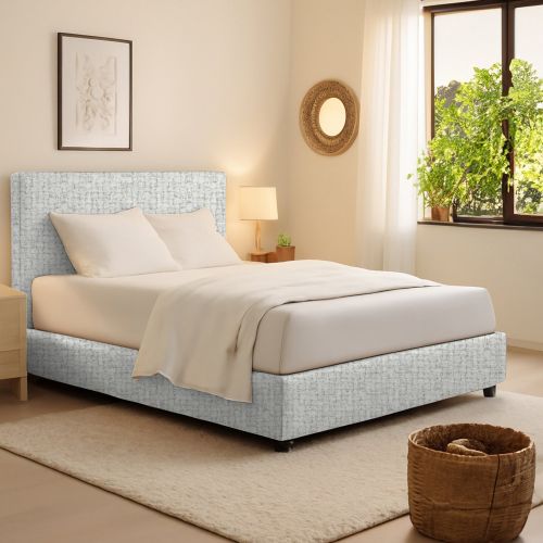 Letto Singolo Grigio Chiaro Sfoderabile Contenitore, Dimensione Materasso 90x200 cm - Iudica