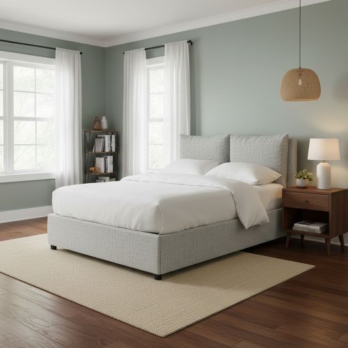 Letto Singolo Grigio Chiaro Sfoderabile Contenitore, Dimensione Materasso 90x200 cm - Oncino