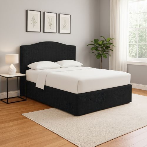 Letto Singolo Grigio Scuro Sfoderabile Contenitore, Dimensione Materasso 90x190 cm - Orvieto