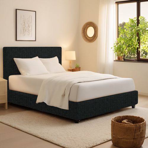 Letto Singolo Grigio Scuro Sfoderabile Contenitore, Dimensione Materasso 90x200 cm - Iudica
