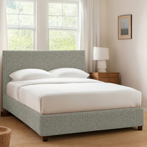Letto Singolo Grigio Sfoderabile Contenitore, Dimensione Materasso 90x190 cm - Racines