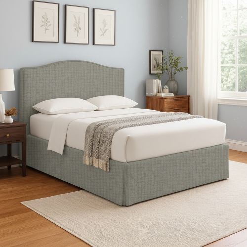 Letto Singolo Grigio Sfoderabile Contenitore, Dimensione Materasso 90x200 cm - Copparo