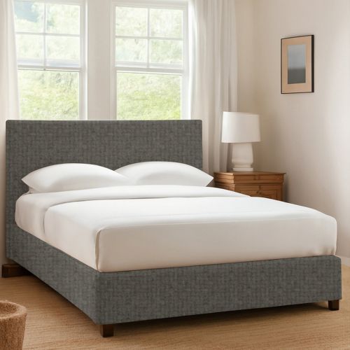 Letto Singolo Grigio Tortora Sfoderabile Contenitore, Dimensione Materasso 90x200 cm - Maccagno