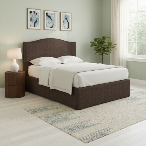 Letto Singolo Marrone Sfoderabile Contenitore, Dimensione Materasso 90x200 cm - Copparo