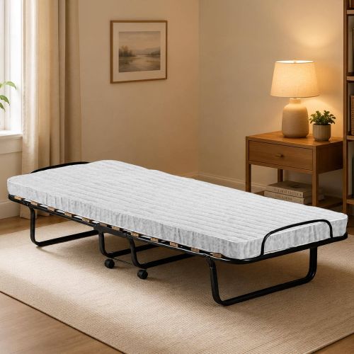 Letto singolo pieghevole 190x80cm bianco - Tellus