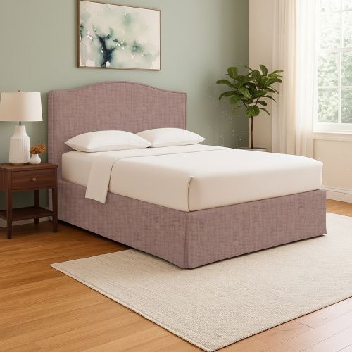 Letto Singolo Rosa Antico Sfoderabile Contenitore, Dimensione Materasso 90x200 cm - Copparo