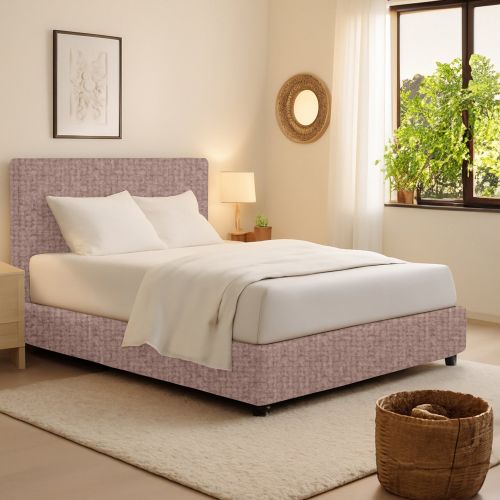 Letto Singolo Rosa Antico Sfoderabile Contenitore, Dimensione Materasso 90x200 cm - Iudica
