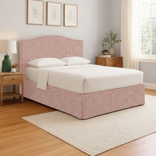Letto Singolo Rosa Sfoderabile Contenitore, Dimensione Materasso 90x190 cm - Orvieto