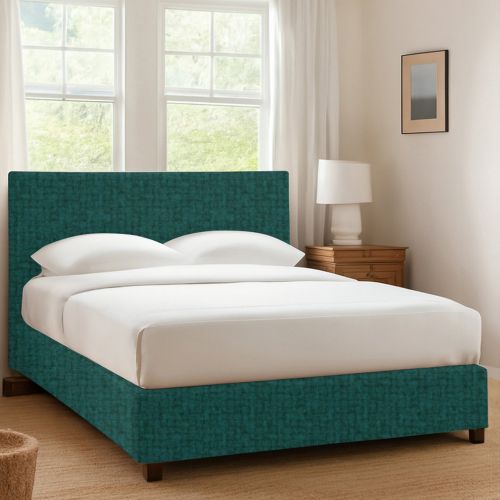 Letto Singolo Verde Petrolio Sfoderabile Contenitore, Dimensione Materasso 90x190 cm - Racines