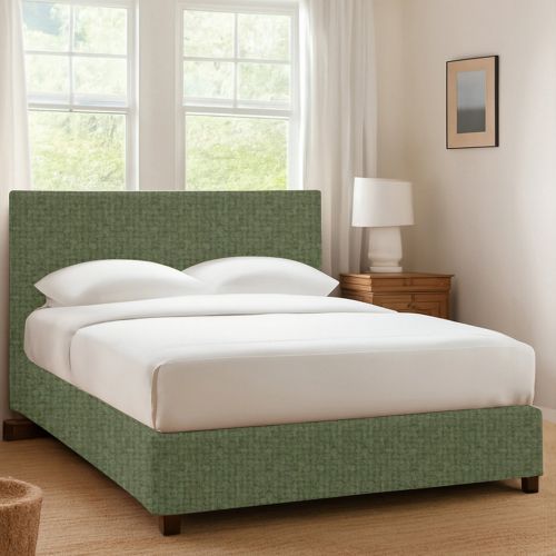 Letto Singolo Verde Sfoderabile Contenitore, Dimensione Materasso 90x190 cm - Racines