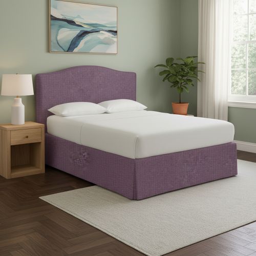Letto Singolo Viola Lilla Sfoderabile Contenitore, Dimensione Materasso 90x190 cm - Orvieto