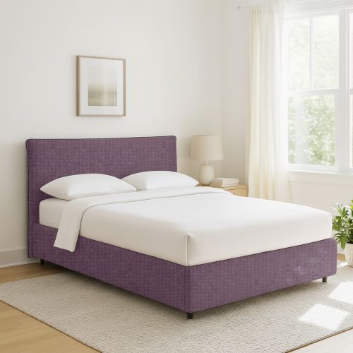 Letto Singolo Viola Lilla Sfoderabile Contenitore, Dimensione Materasso 90x190 cm - Quisquina