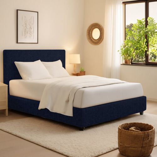 Letto Singolo Viola Scuro Sfoderabile Contenitore, Dimensione Materasso 90x190 cm - Sinio