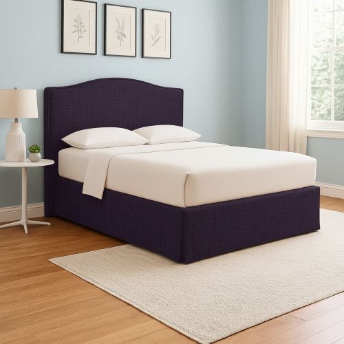 Letto Singolo Viola Sfoderabile Contenitore, Dimensione Materasso 90x200 cm - Copparo