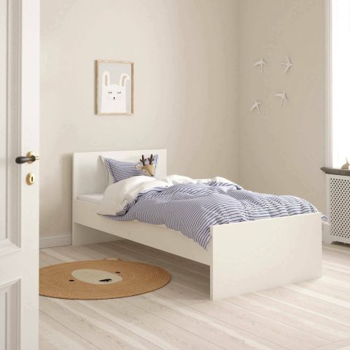 Letto un posto bianco 96x196cm adatto per materasso 90x190 cm - Assar