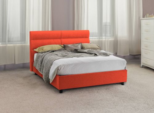 Letto un posto contenitore arancione 97x228cm rete inclusa - Brenta