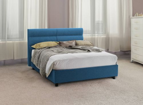 Letto un posto contenitore blu 97x228cm rete inclusa - Brenta