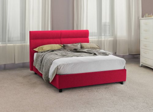 Letto un posto contenitore rosso 97x218cm materasso incluso - Brendola