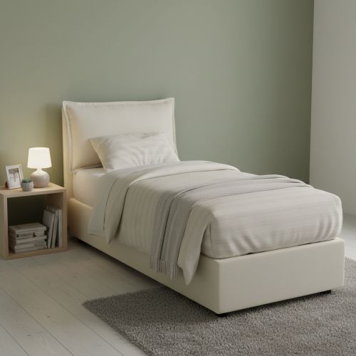 Letto una piazza contenitore beige 95x215cm comodo - Ancara