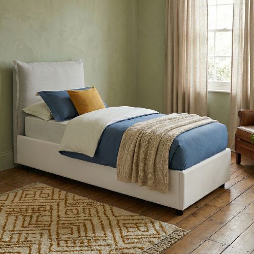 Letto una piazza contenitore bianco 105x215cm rivestimento in ecopelle - Assoreta