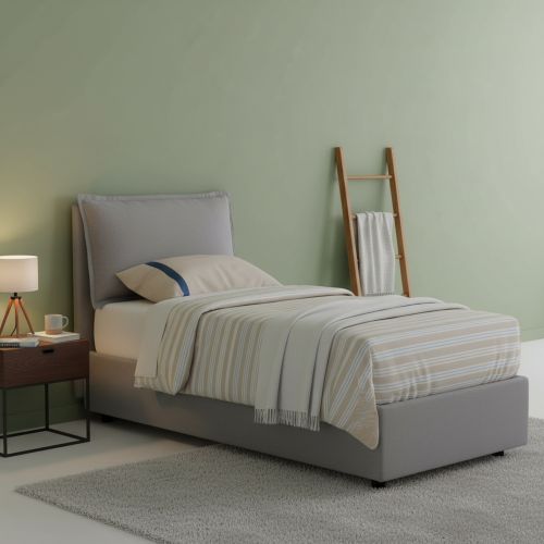 Letto una piazza contenitore grigio 95x215cm comodo - Ancara