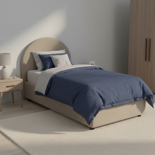 Letto una piazza contenitore tortora 95x205cm comfort - Parco