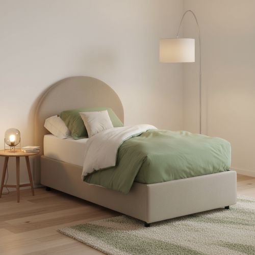 Letto una piazza contenitore tortora 95x205cm comodo - Cirilla