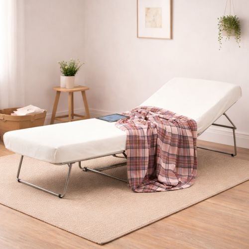 Letto una piazza pieghevole 80x80cm bianco - Abak