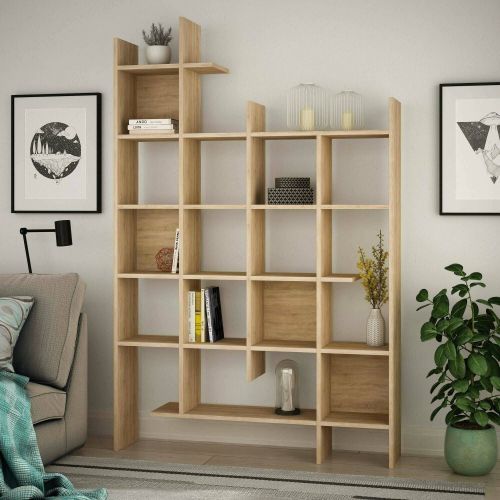 Libreria 18 ripiani quercia 122x188h cm - Achela