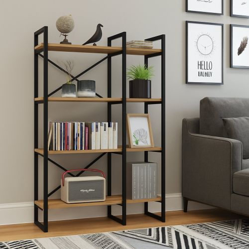Libreria 4 ripiani quercia 87x138h cm - Desire