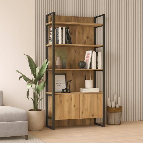 Libreria 4 ripiani quercia 90x180h cm - Georges
