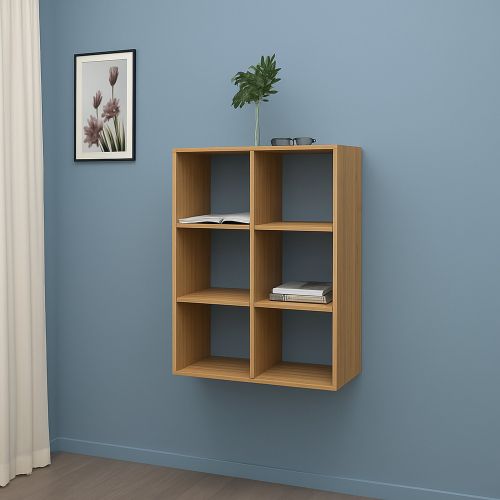 Libreria 4 ripiani rovere 90x90h cm - Acquaro