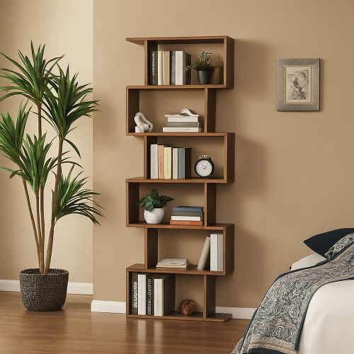 Libreria 5 ripiani acero 80x192h cm - Alowha