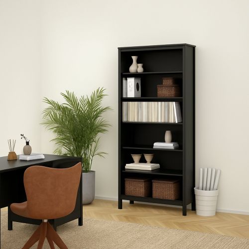 Libreria alta nera 78x199h cm - Sinlaku