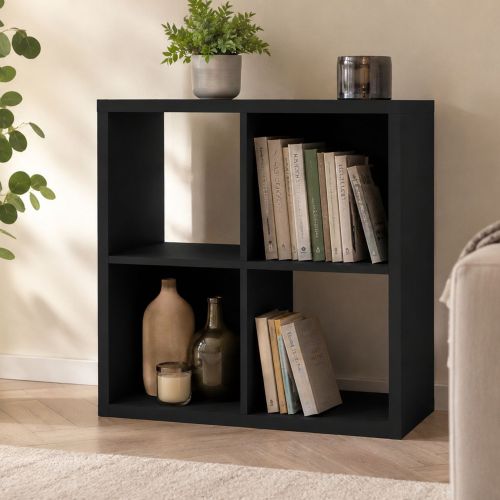 Libreria Beige 2 Ripiani Installazione a Terra 61x30x61h cm, Struttura Verticale - Liha