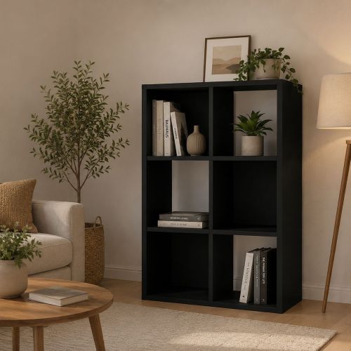 Libreria Beige 4 Ripiani Installazione a Terra 61x30x91h cm, Struttura Verticale - Lifasa
