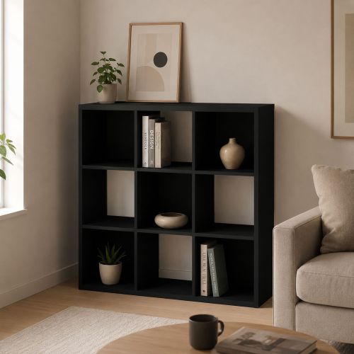 Libreria Beige 6 Ripiani Installazione a Terra 91x30x91h cm, Struttura Verticale - Liga