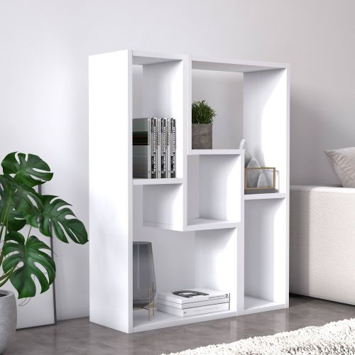 Libreria Bianco 4 Ripiani Portata Ripiani 5 130x50x25h cm,
