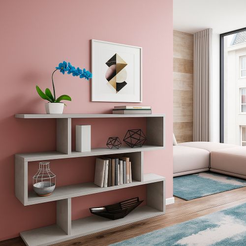 Libreria bifacciale cemento 110x97h cm - Amerigo