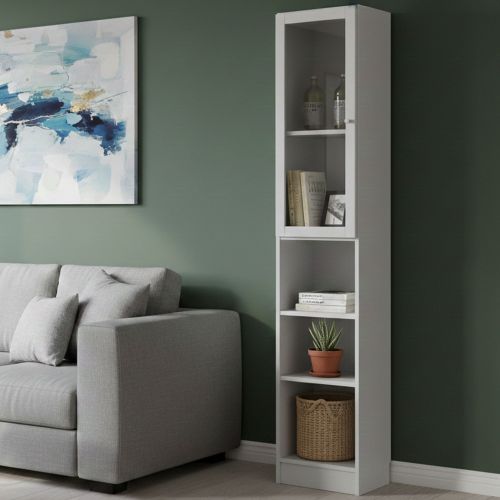 Libreria chic bianca 40x203h cm - Greg