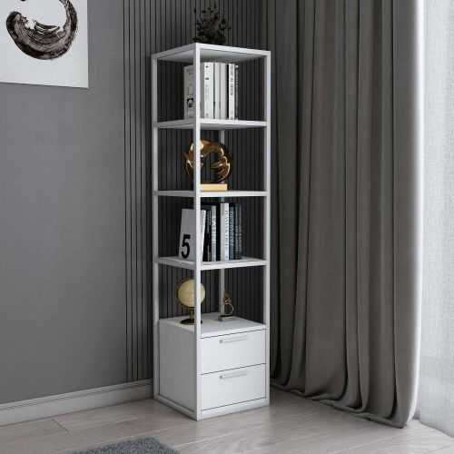Libreria con 2 cassetti bianca 39x169h cm - Arsim